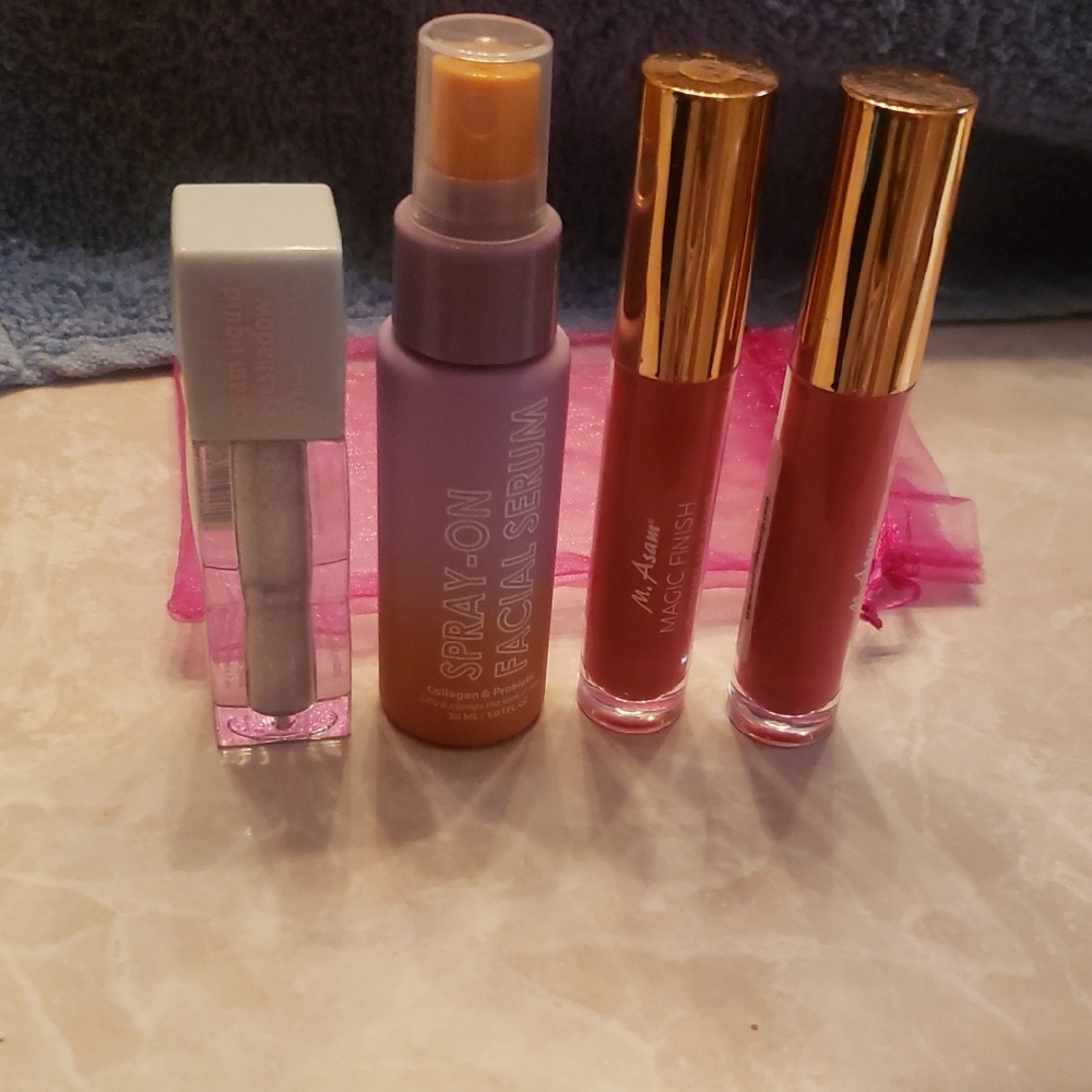 Magic Finish Lip Gloss, Liquid Eye Shadow, & Facial Serum
